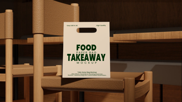Photo of Take Away Paper Bag Mockup – Videohive 60168214