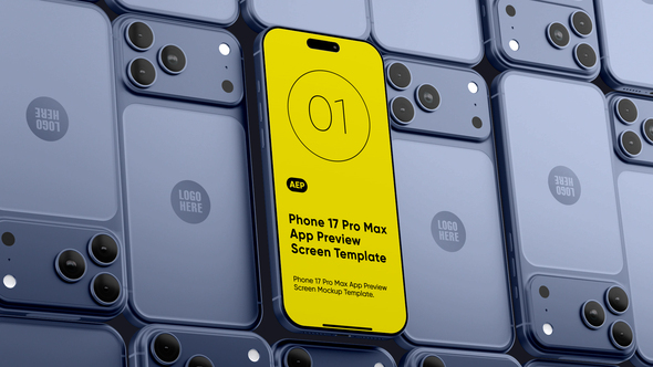 Photo of Tiled Phone 17 App Preview Mockup Template – Videohive 60362273