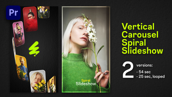 Photo of Vertical Carousel Spiral Slideshow | Premiere Pro – Videohive 60505703