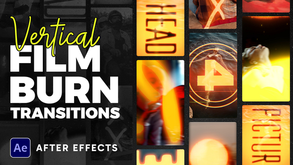 Photo of Vertical Film Burning Transitions – Videohive 60349128
