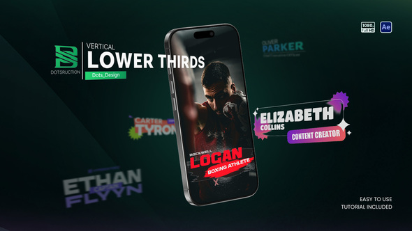 Photo of Vertical Lower Thirds – Videohive 60452077