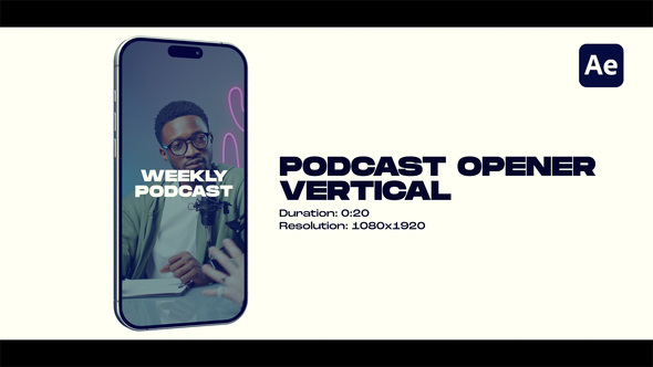 Photo of Vertical Podcast Opener – Videohive 60154708