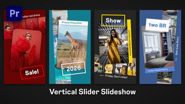 Photo of Vertical Slider Slideshow | Premiere Pro – Videohive 60506563