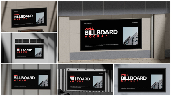Photo of Wall Billboard Mockup – Videohive 60528035