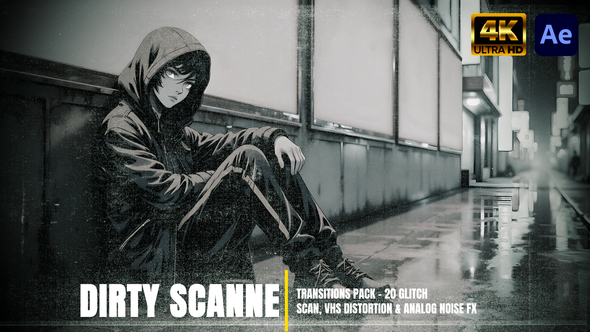 Photo of 20-Dirty Scanner Transitions Pack – Glitch Scanlines, VHS Noise & Distortion FX – Videohive 60672912