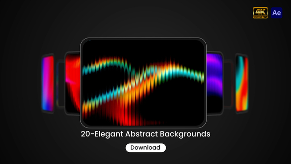 Photo of 20-Fractal Glass Gradients Background Pack – Videohive 60698801