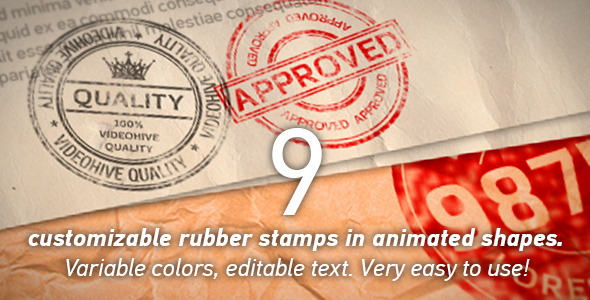 Photo of 9 Customizable Realistic Look Rubber Stamps – Videohive 12310885