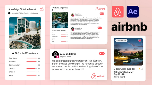 Photo of Airbnb UI Mockups – Hotel Listing, Reviews – Videohive 60799107