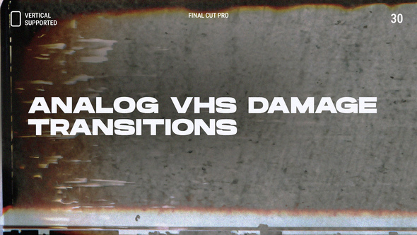 Photo of Analog VHS Damage Transitions | Vertical | Final Cut Pro – Videohive 60648294