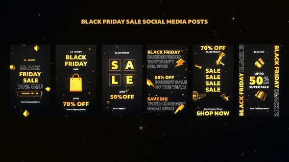 Photo of Black Friday Sale Social Media Posts – Videohive 60720914
