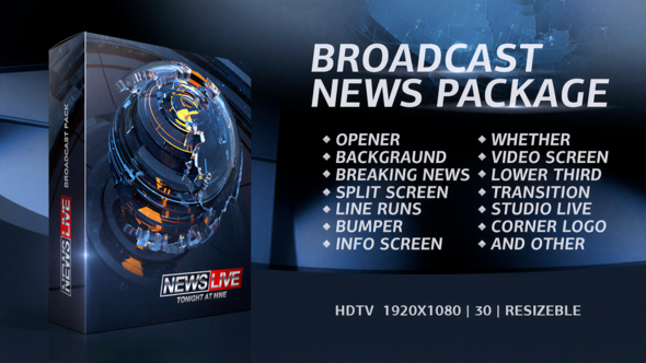 Photo of Broadcast News Package – Videohive 60841960