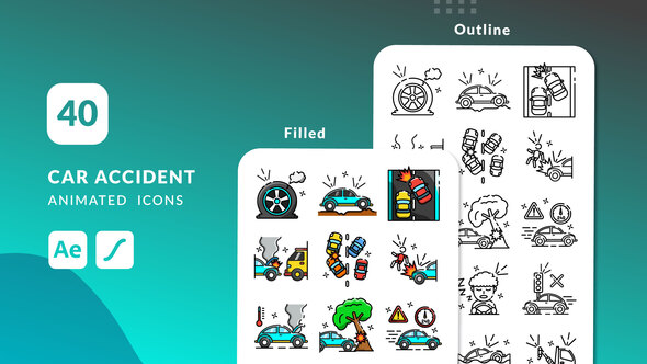 Photo of Car Accident Animated Icons | After Effects – Videohive 60878512