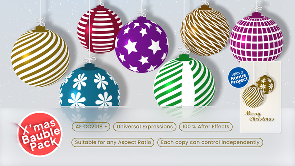 Photo of Christmas Bauble Template with Merry Christmas Vertical Animated Greeting Card – Videohive 60649572