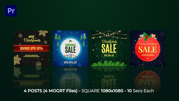 Photo of Christmas Sale Instagram Posts MOGRT – Videohive 60795899