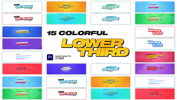 Photo of Vibrant Lower Thirds Pack – MOGRT – Videohive 42007622