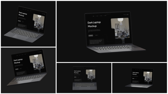 Photo of Dark Laptop mockup – Videohive 60821214
