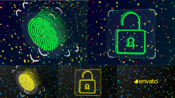Photo of Fingerprint Logo Reveal – Digital Scan Animation, Cyber Lock Transition and Glitch Identity Intro – Videohive 25053488