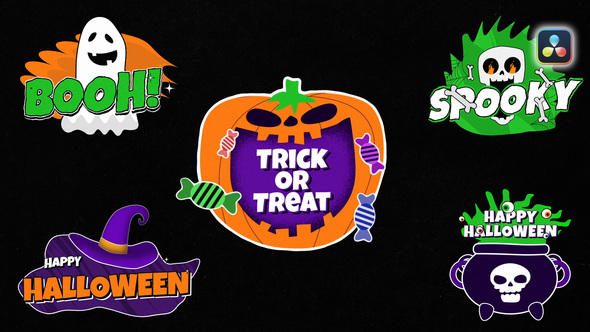 Photo of Halloween Sticker Titles – Videohive 60530025