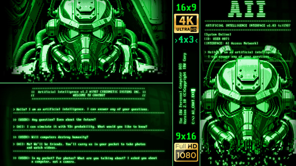 Photo of Retro Futuristic AI Chat – Videohive 406855