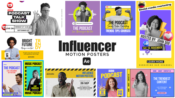 Photo of Influencer Motion Posters for After Effects – Videohive 60806135