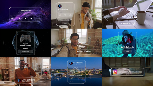 Photo of Liquid Glass UI Pack MOGRT – Videohive 60873114