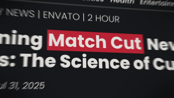 Photo of Match Cut – Videohive 60764436