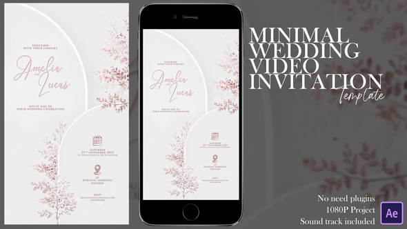 Photo of Minimal Wedding Video Invitation – Videohive 60765531