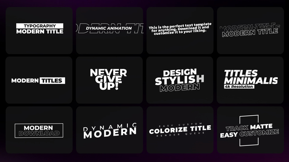 Photo of Modern Titles – Videohive 60797709