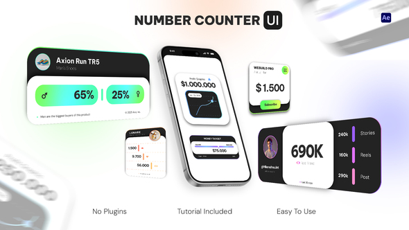 Photo of Number Counter UI – Infographic – Videohive 60733871