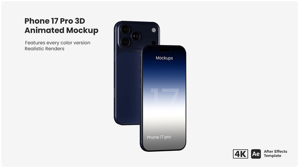 Photo of Phone 17 Pro 3D Animated Mockup – Videohive 60810587