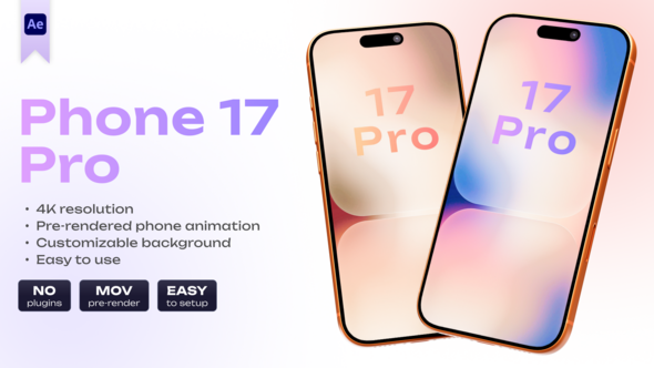 Photo of Phone 17 Pro Orange Mockup – Videohive 60874387