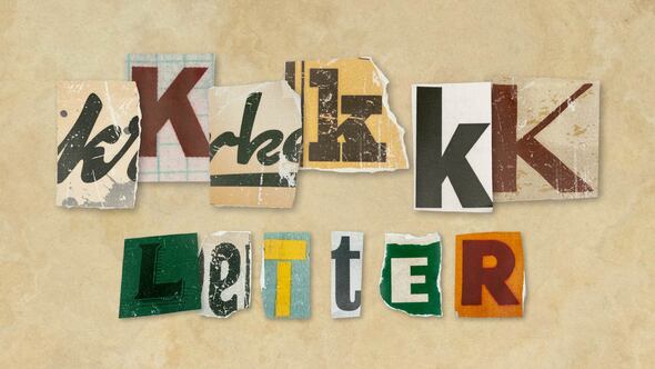 Photo of Ransom Letters – K Letters – Videohive 60702740