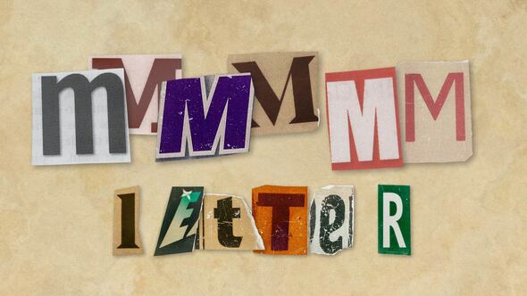 Photo of Ransom Letters – M Letters – Videohive 60721796