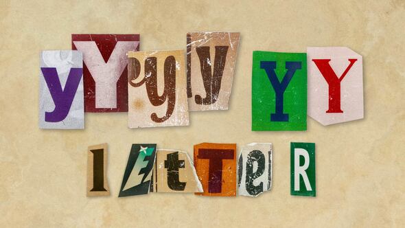 Photo of Ransom Letters – Y Letters – Videohive 60884052
