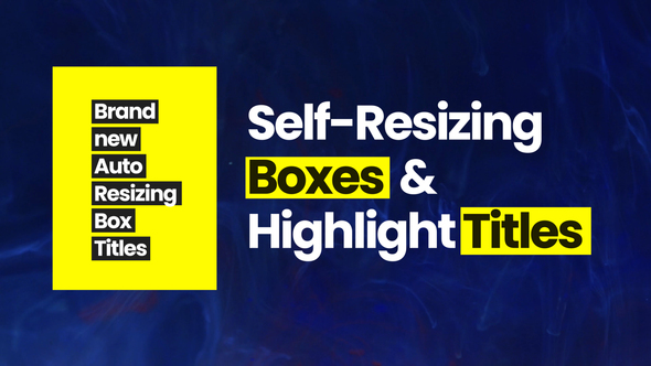 Photo of Self-Resizing Box & Highlight Titles – Videohive 58800164