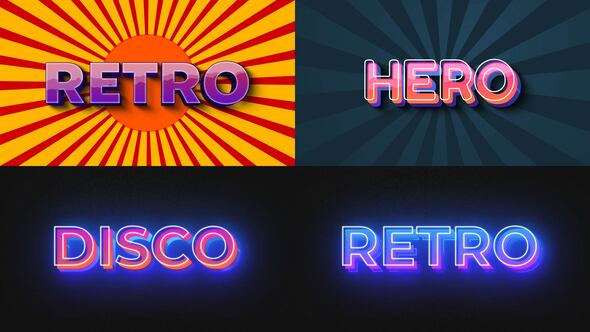 Photo of Text Effect – Retro Style 02 – Videohive 60609488