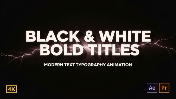 Photo of Ultra Bold Monochrome Titles – Text Animation Set – Videohive 60751599