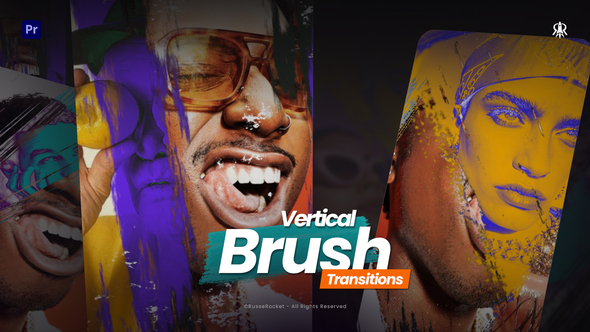 Photo of Vertical Brush Transitions – Videohive 60839425