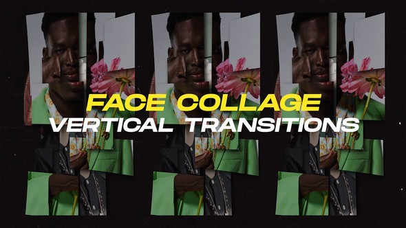 Photo of Vertical Face Collage Transitions || MOGRT – Videohive 60805440