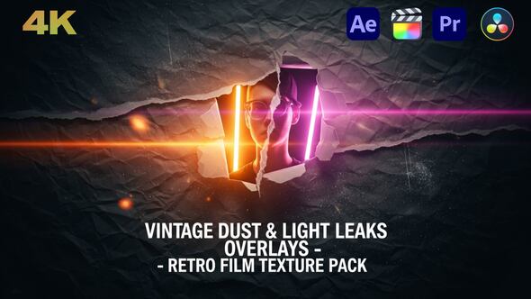 Photo of Vintage Dust & Light Leaks Overlays – Retro Film Texture Pack For FCPX – Videohive 60873155