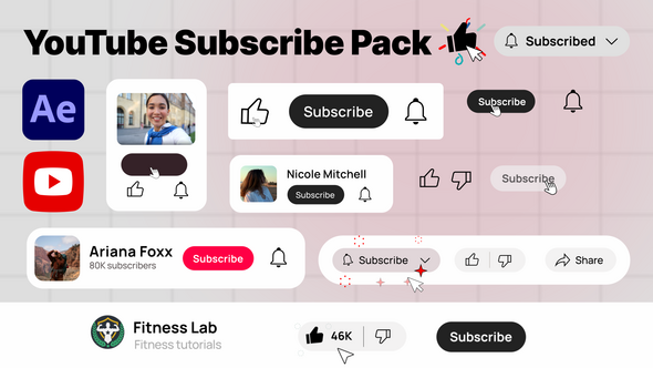 Photo of YouTube Subscribe – Videohive 60655738