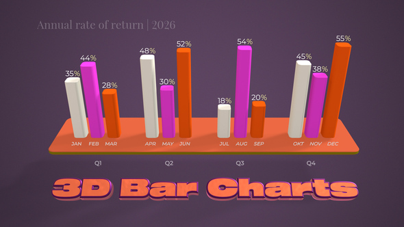 Photo of 3D Bar Charts – Videohive 61046829