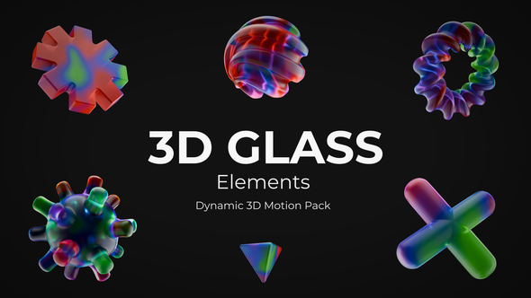 Photo of 3D Glass Colorful Elements – Vibrant Transparent Shapes Pack For FCPX – Videohive 61061391