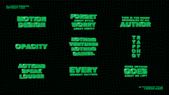 Photo of 3D Typography Titles – Videohive 61106998