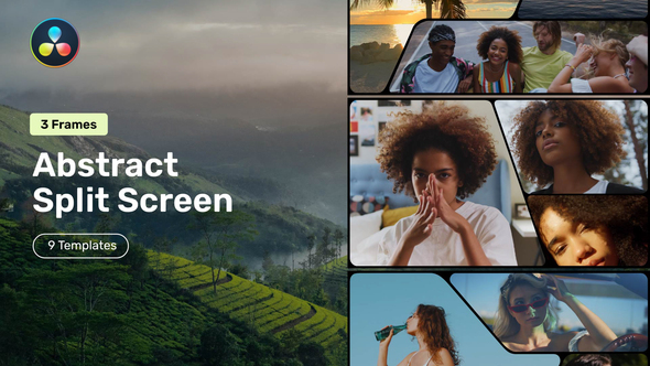 Photo of Abstract Split Screen – 3 Frames for DaVinci Resolve – Videohive 60922827