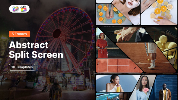Photo of Abstract Split Screen – 5 Frames for FCPX – Videohive 61224055