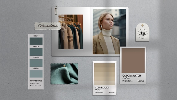 Photo of Animated Color Palette Mood Board & Collage Template – Videohive 61050321