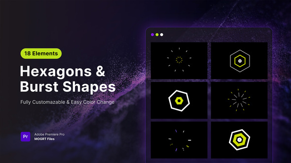 Photo of Bursts & Hexagon Shapes – Videohive 60842954