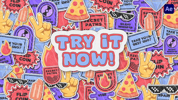 Photo of Cartoon Stickers Transitions – Videohive 60925511