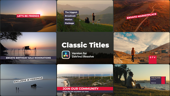 Photo of Classic Titles | DaVinci Resolve – Videohive 61067629